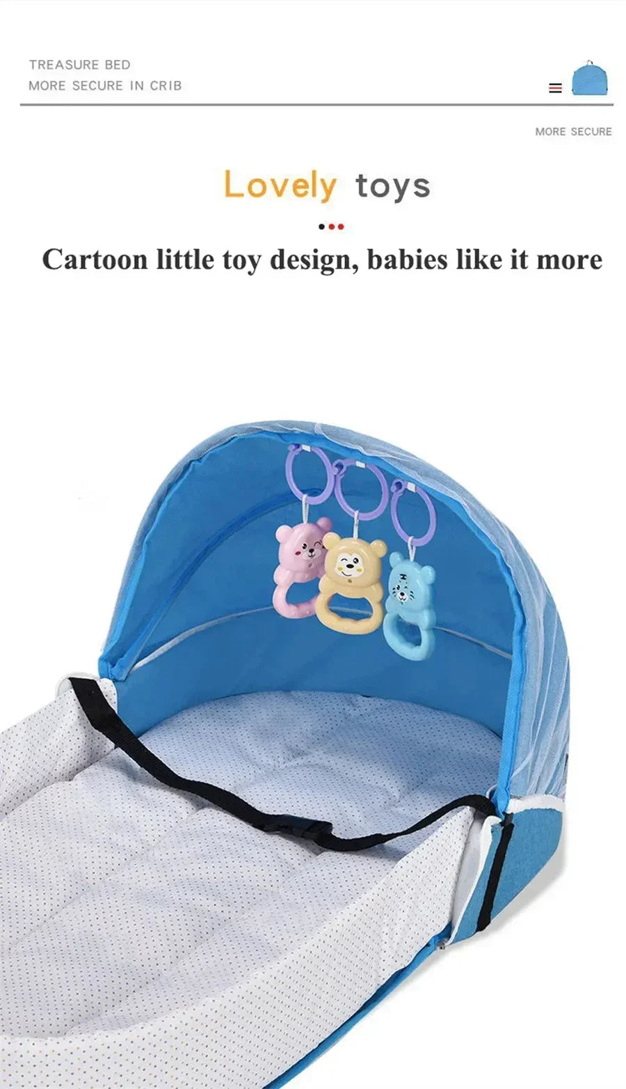 Portable Newborn Baby Bed - Bionic Isolation Travel Crib