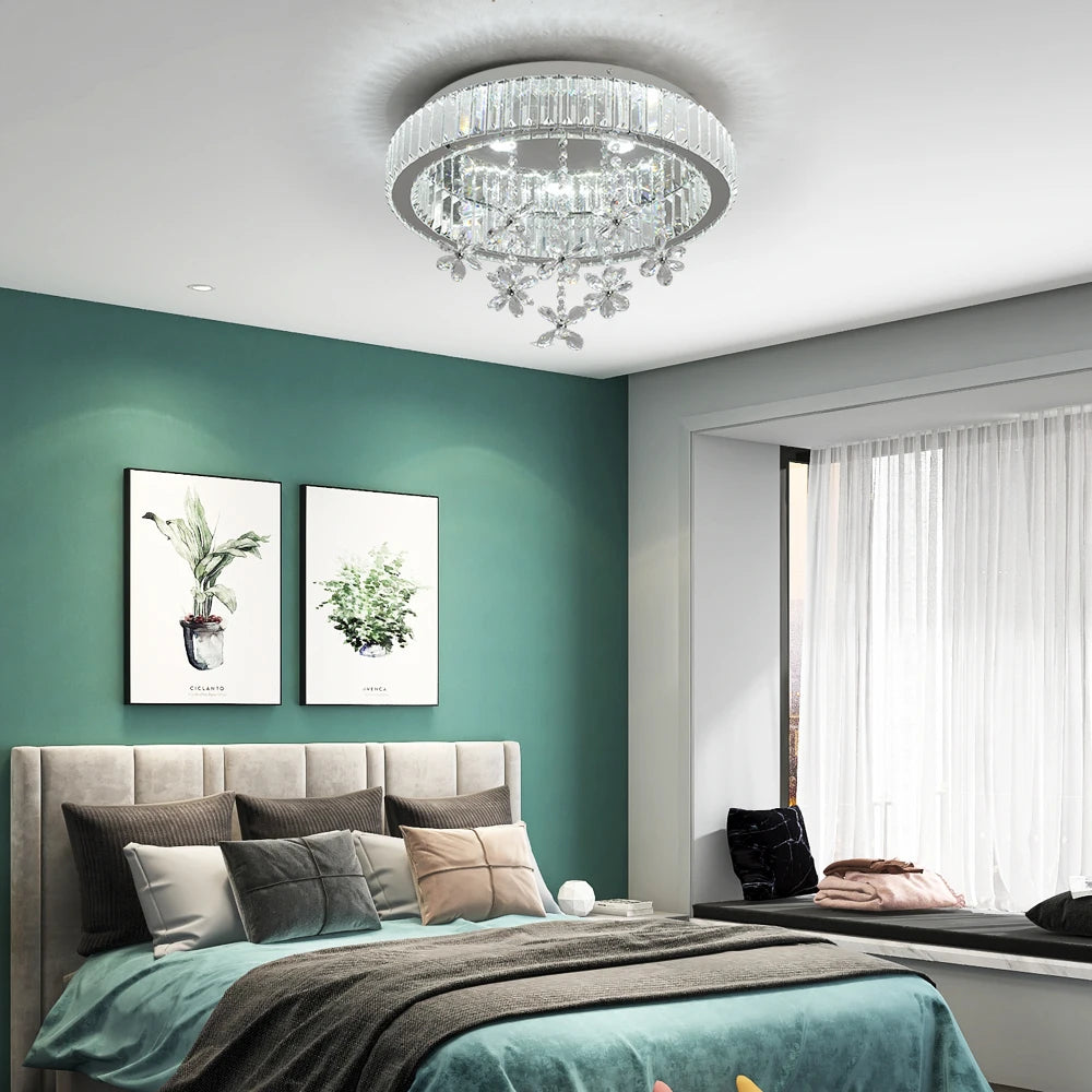 Modern Chandelier Crystal LED Ceiling