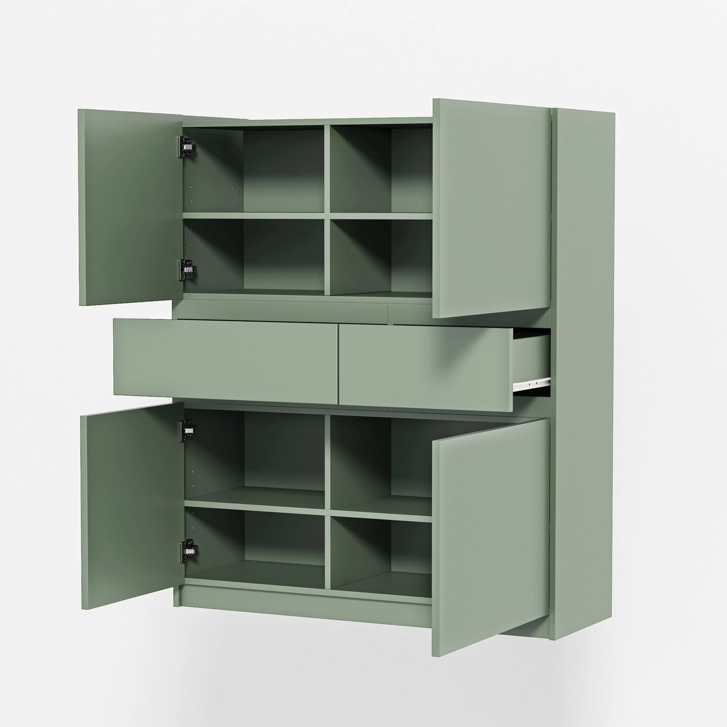 Green Wooden Storage Cabinet