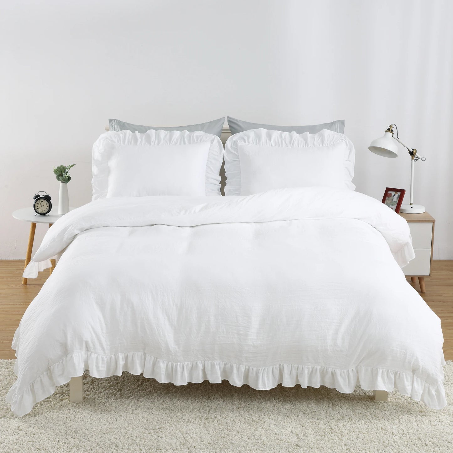 Lotus Leaf Edge Bedding Duvet Cover Set
