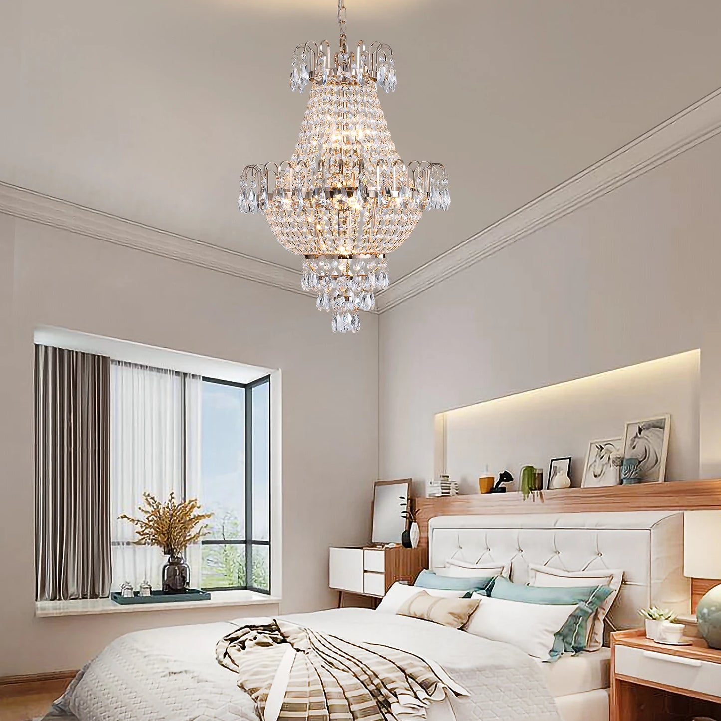 Luxury Gold Crystal Chandelier