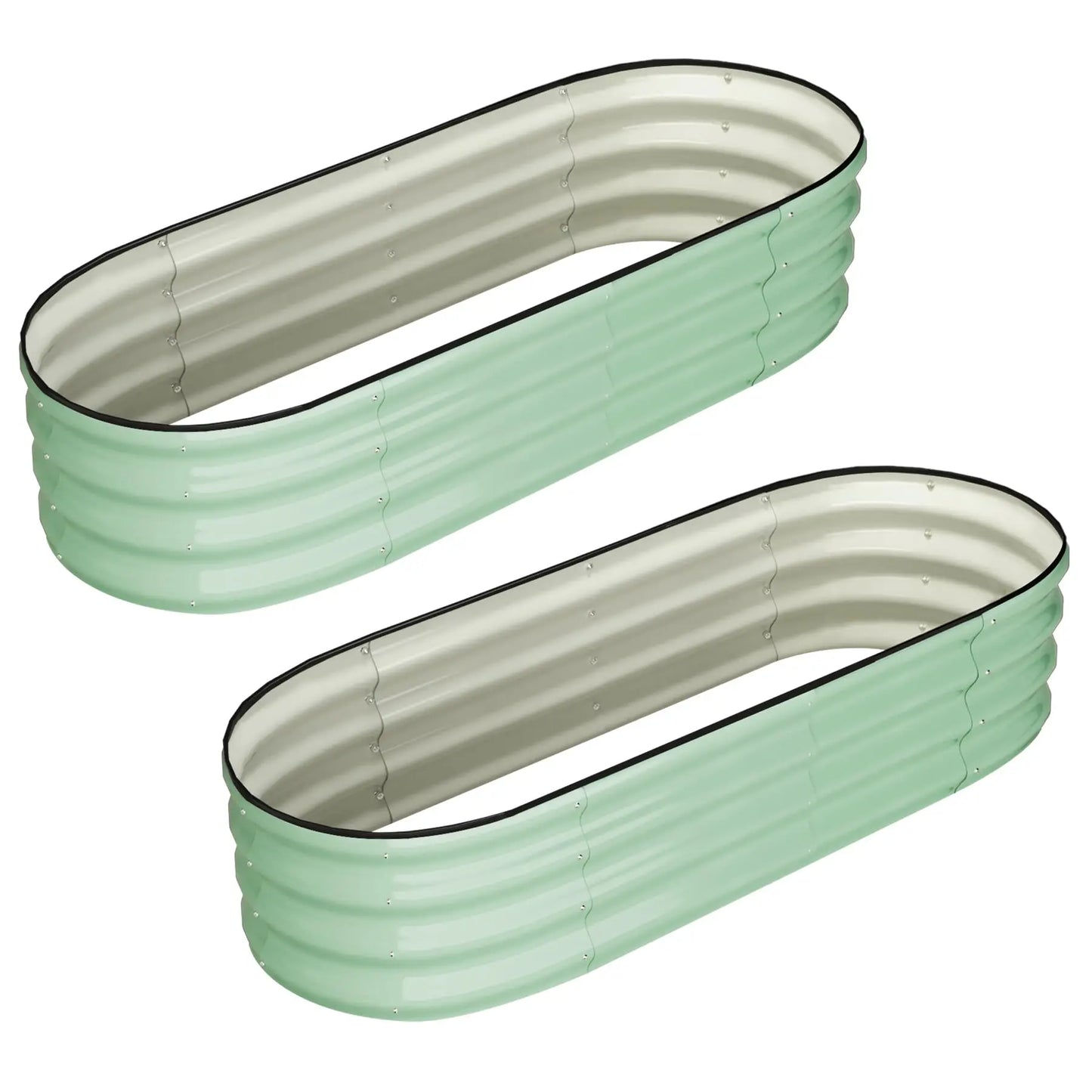 Oval Galvanized Steel Raised Garden Bed