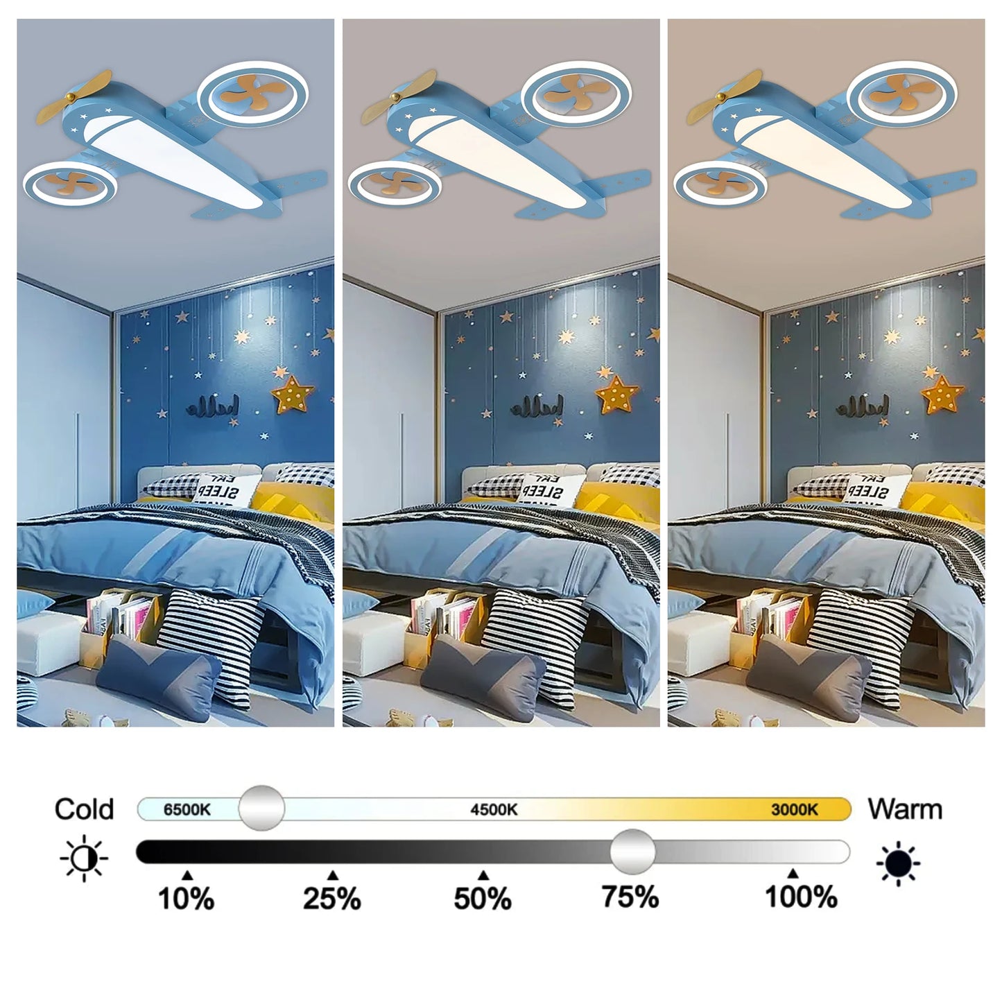 LED Airplane Ceiling Light with Remote Control