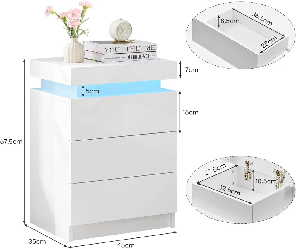 Nightstand with LED Light