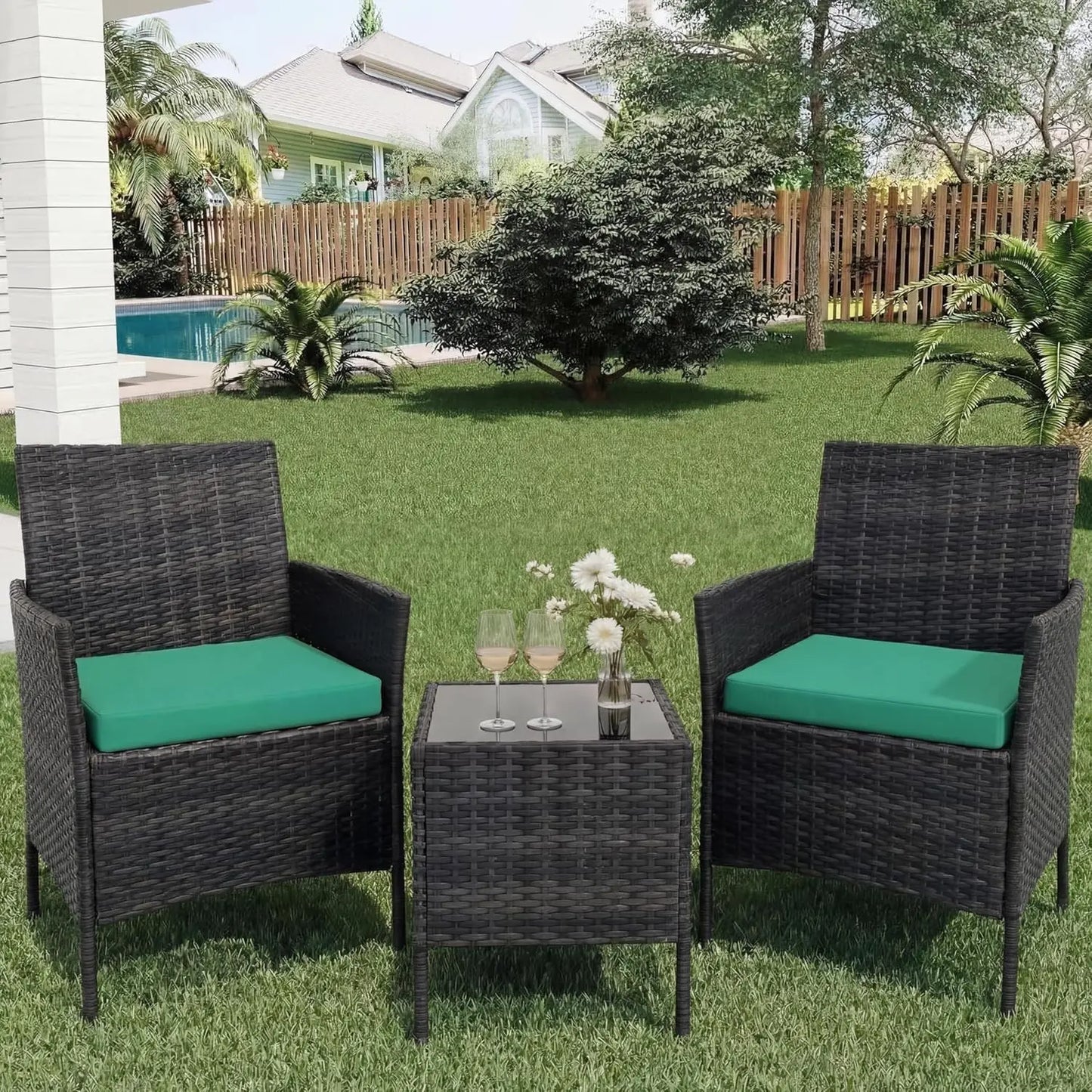 All-Weather Rattan Wicker Patio Sofa Set