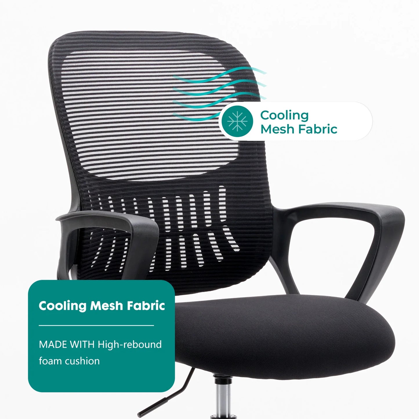 Ergonomic Mesh Backrest Office Desk Chair Adjustable Height