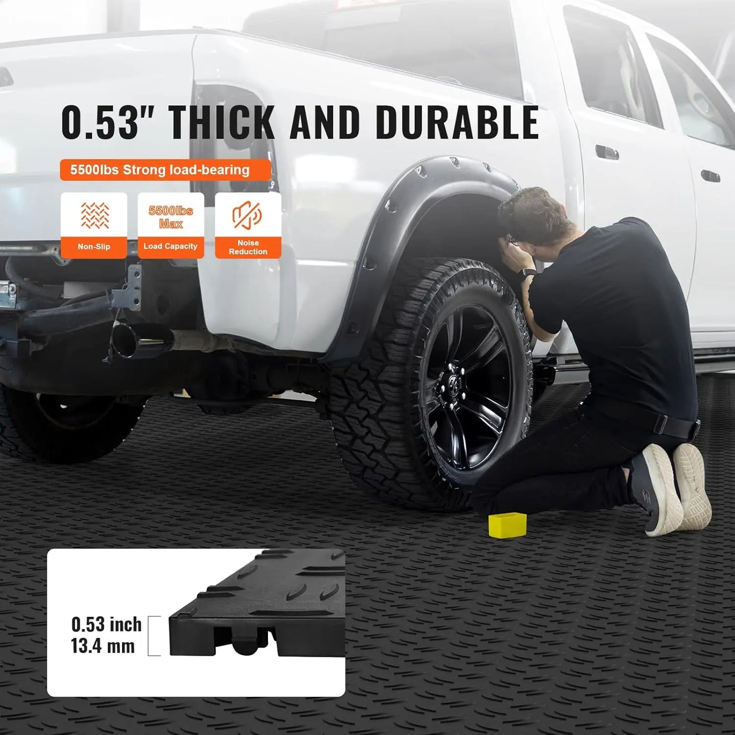 Interlocking Double-Sided Texture Garage Floor Tiles