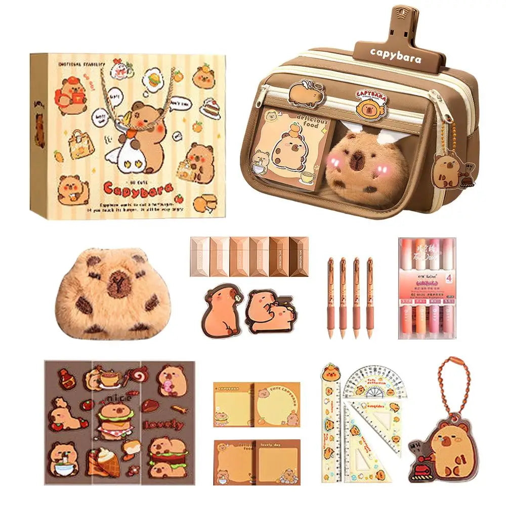 Large Capacity Pencil Case Flip Cover Stationery Pencil Bag
