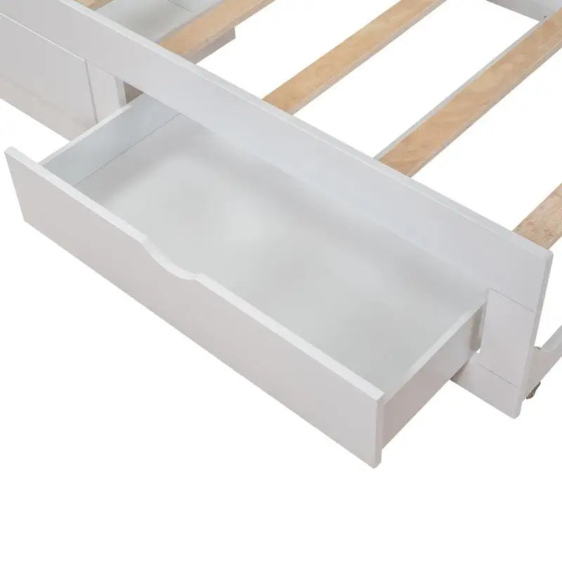 Wooden Daybed with Trundle and 2 Storage Drawers