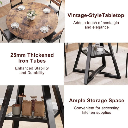 Dining Room Circle Dinner Pedestal Table