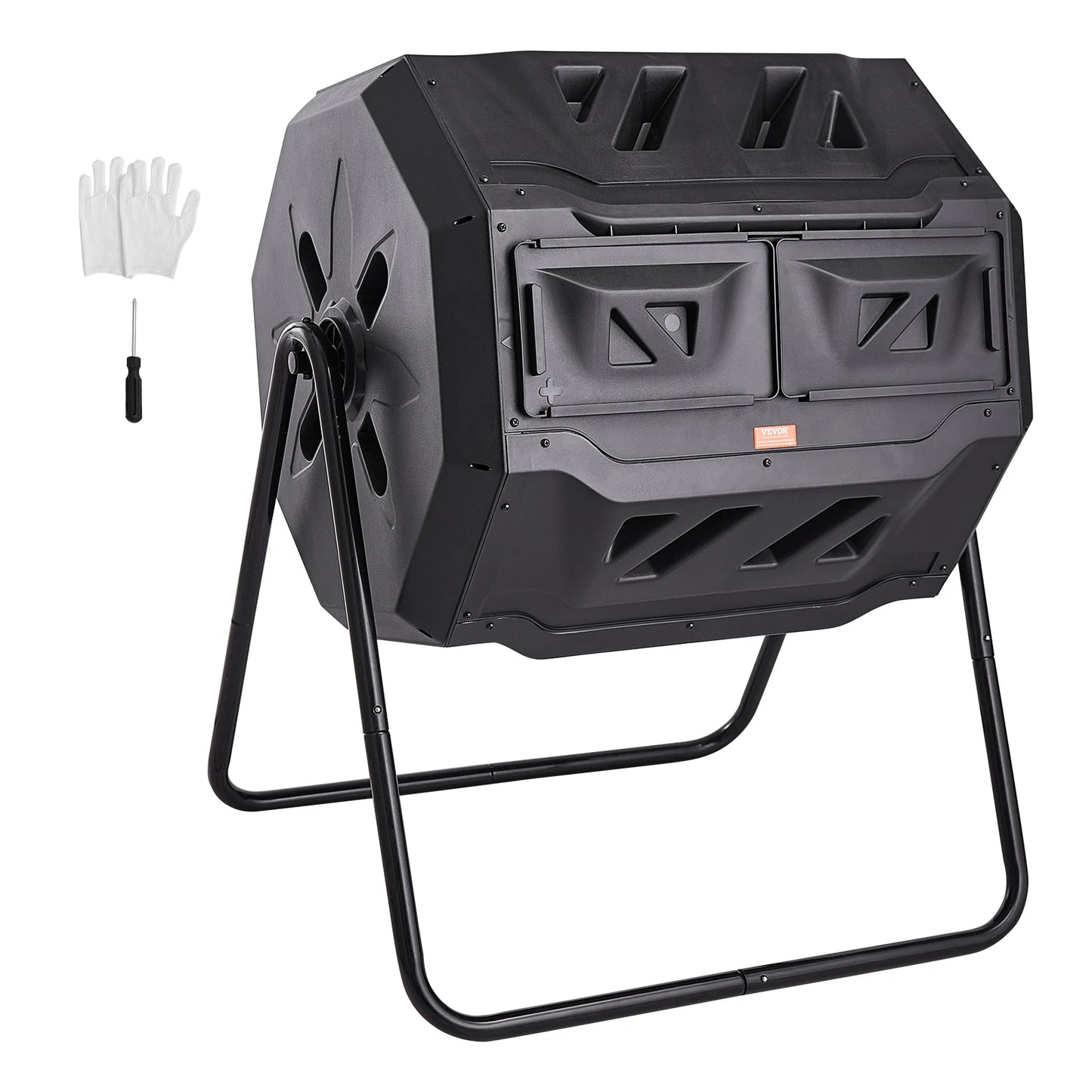 Compost Bin Dual Chamber Composting Tumbler
