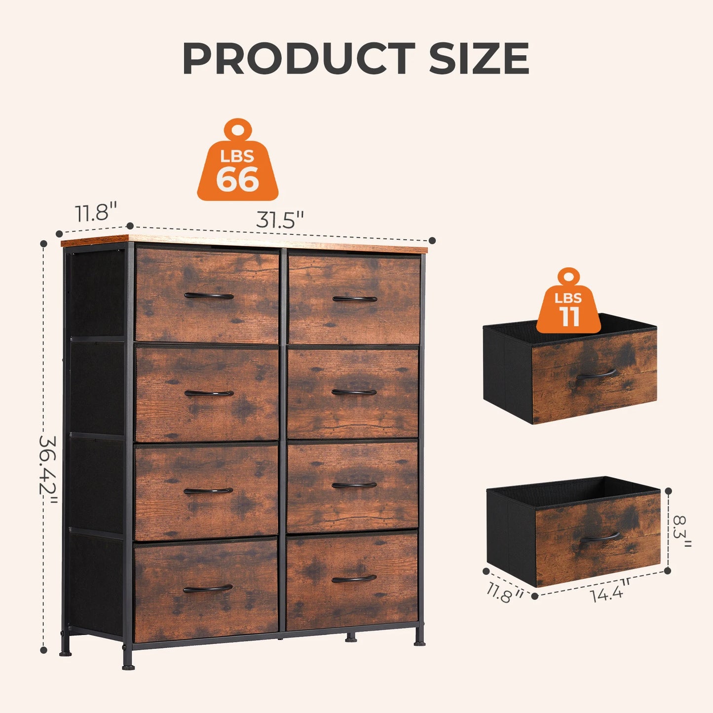 Fabric Cabinet Table Storage