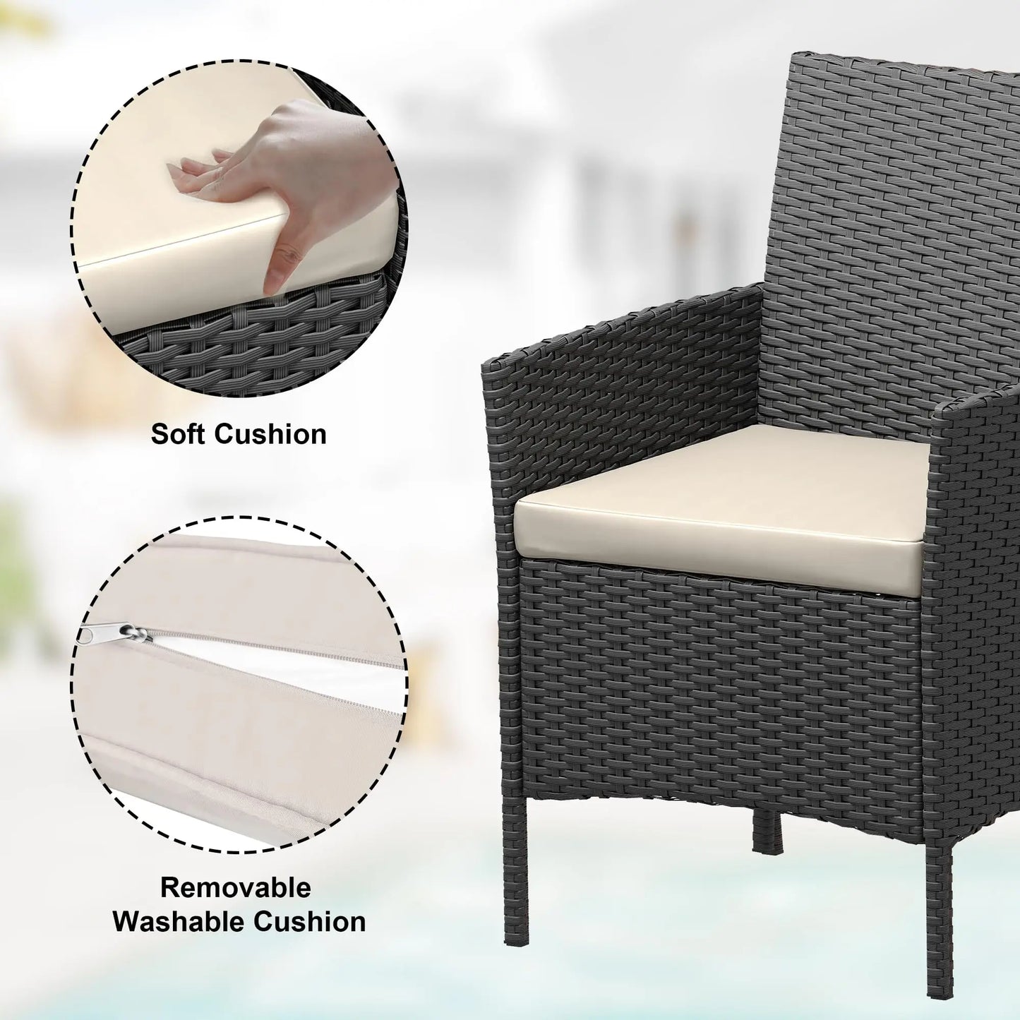 All-Weather Rattan Wicker Patio Sofa Set