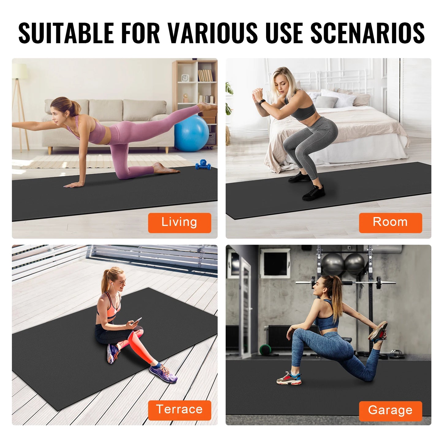 Exercise Mat Non Slip High Density Premium Yoga Mat