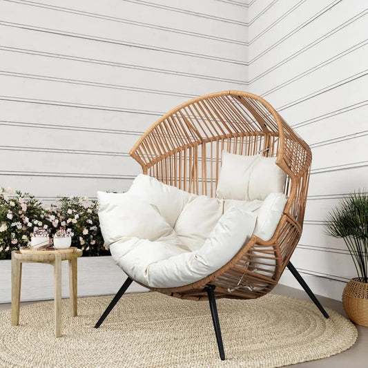 HOME - Patio Lounge Chair with Cushion Egg Basket