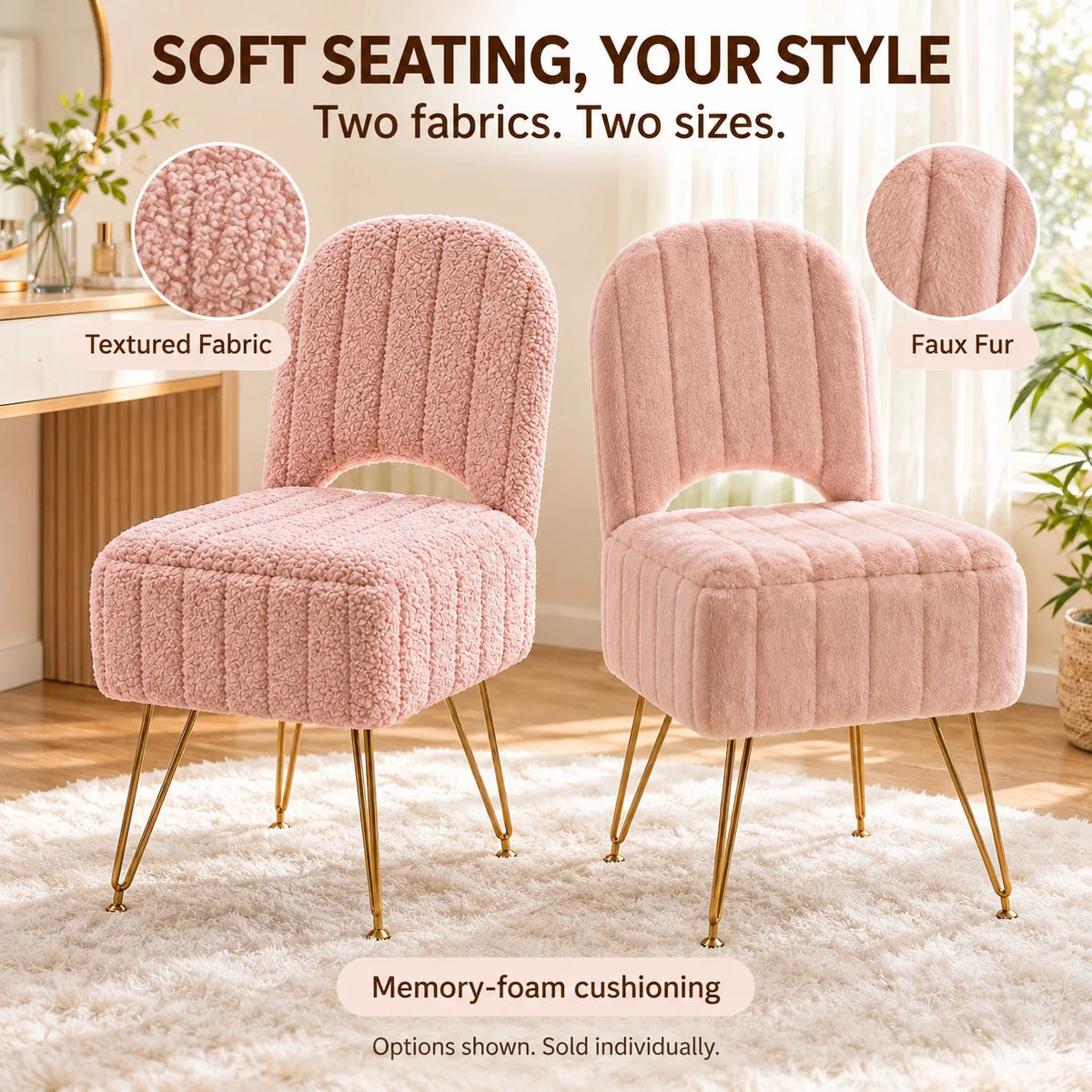 Storage Vanity Chair with Adjustable Folding Backrest