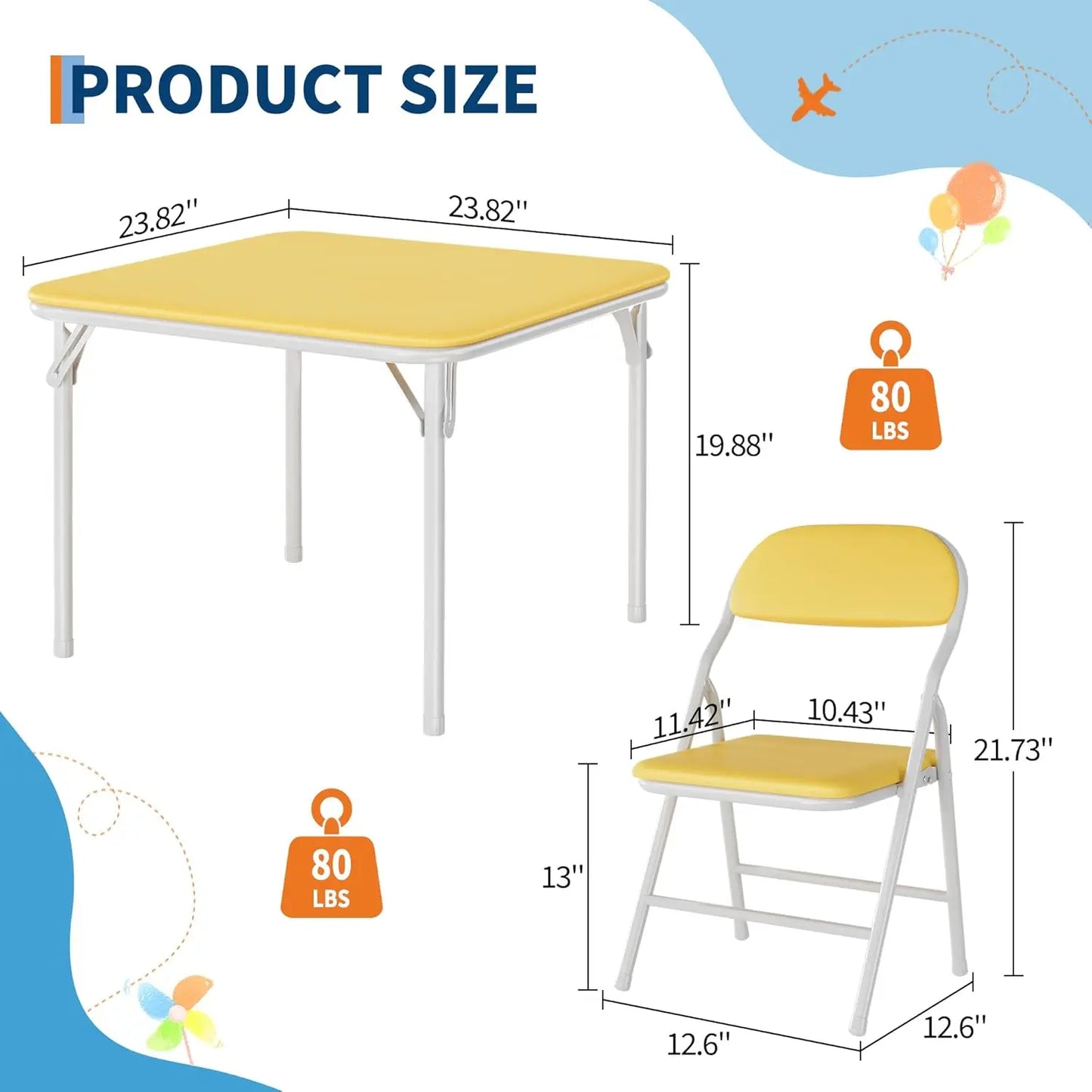 Folding Table and Chairs Set