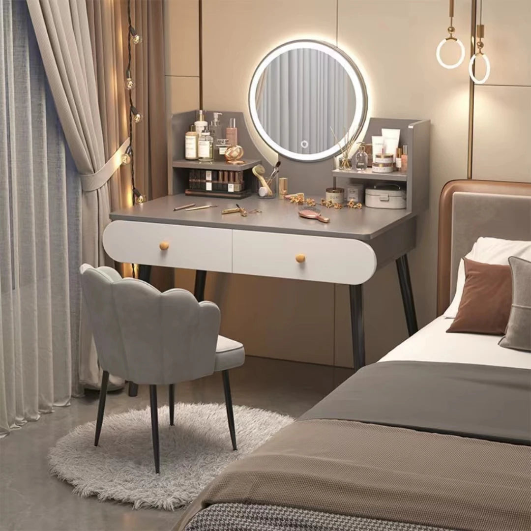 Nordic Simplicity Dresser Make-Up Mirror Table