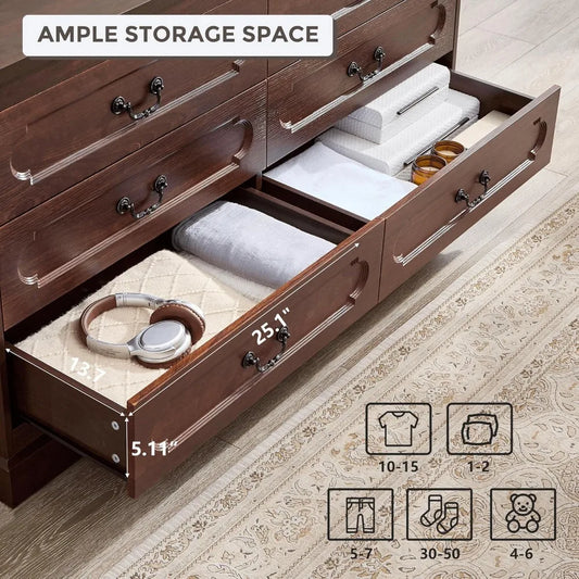 Farmhouse Cherry Wood Dresser