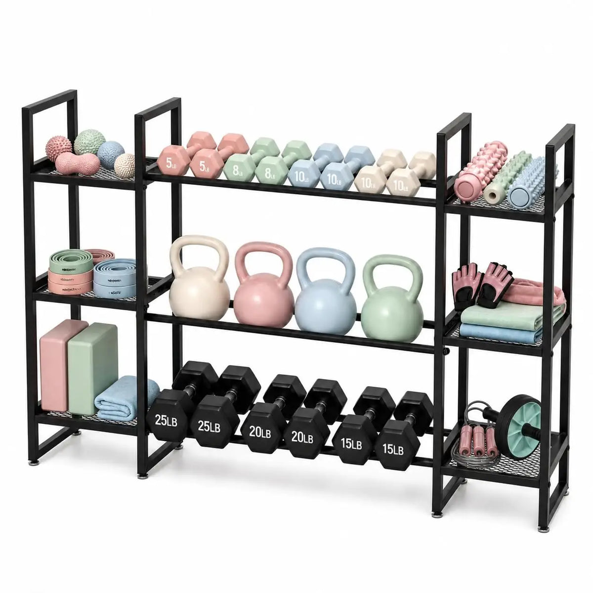 All In One Workout Equipment Storage, Rack Only