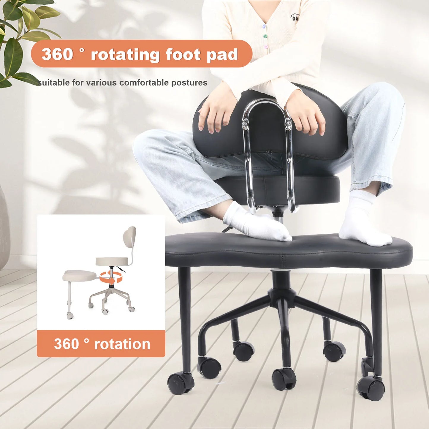 Cross Desk Chair with Lumbar Support and Height Adjustable