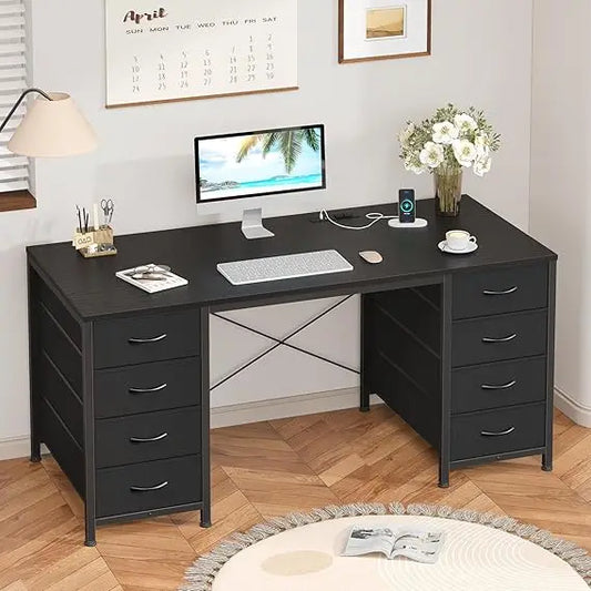Home Office Desk with Power Outlets