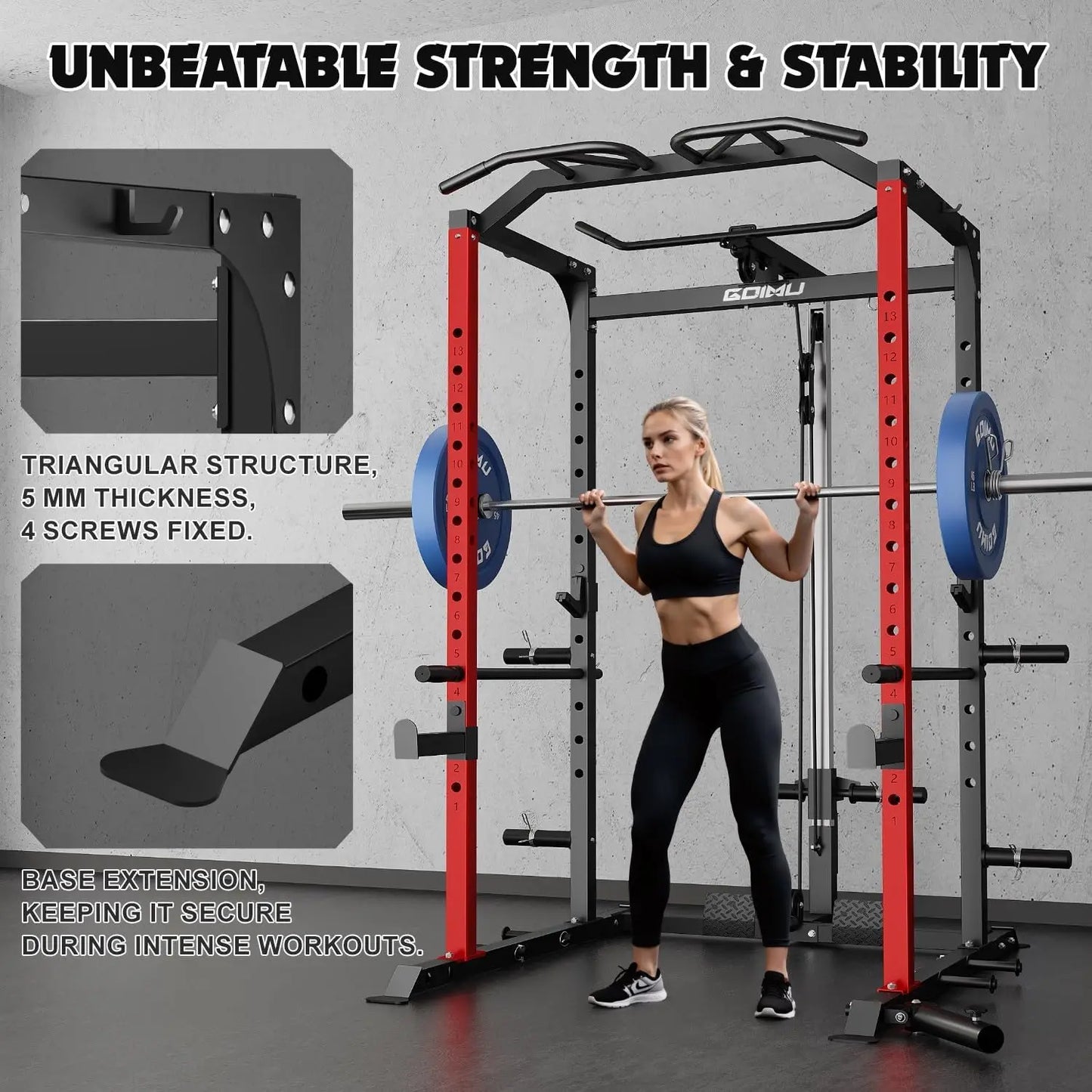 Squat Rack with LAT Pulldown Training Machine