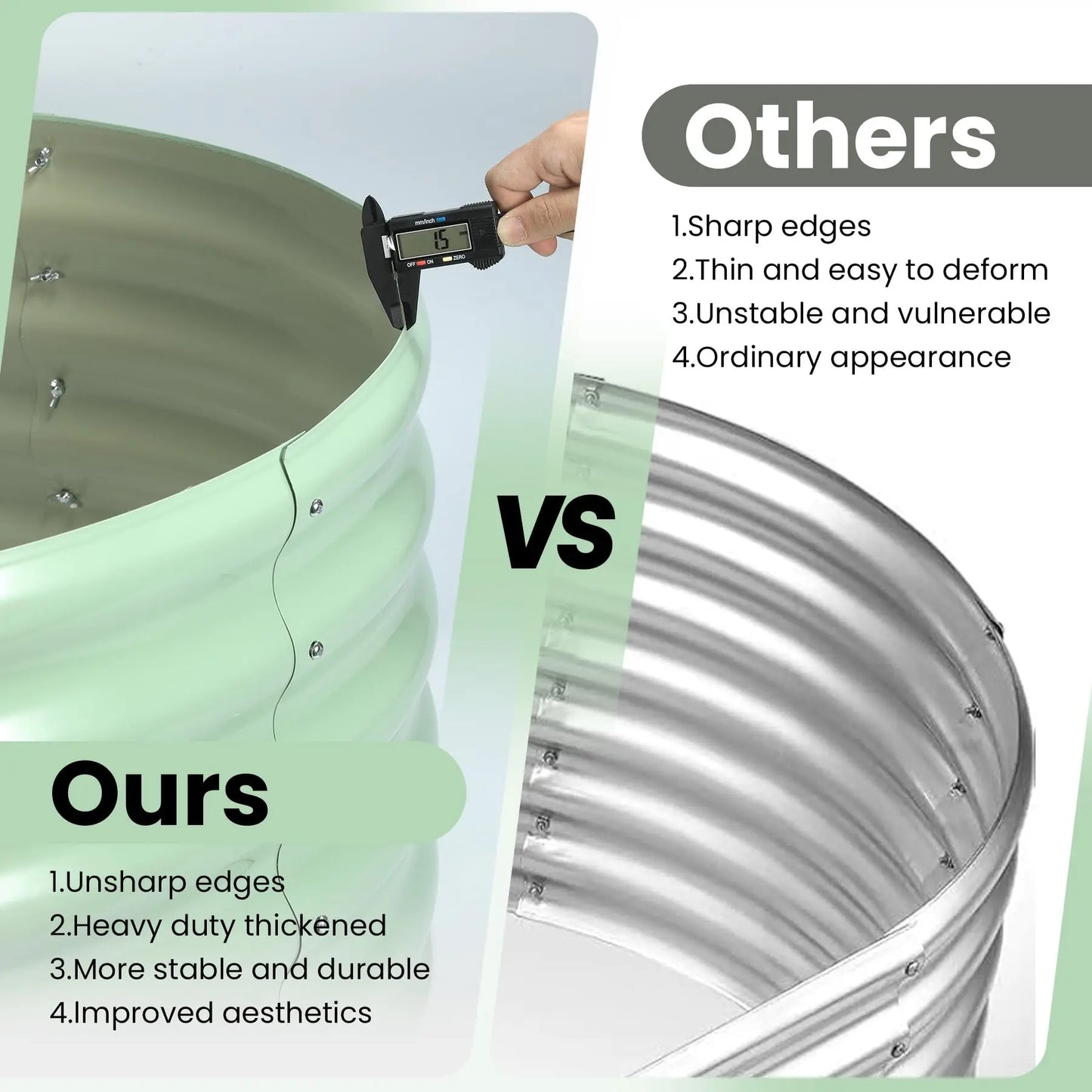 Oval Galvanized Steel Raised Garden Bed