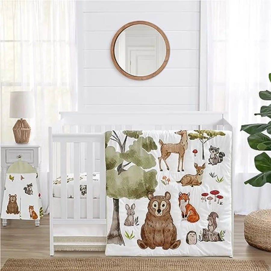 Baby Crib Bedding Set - Woodland Animals