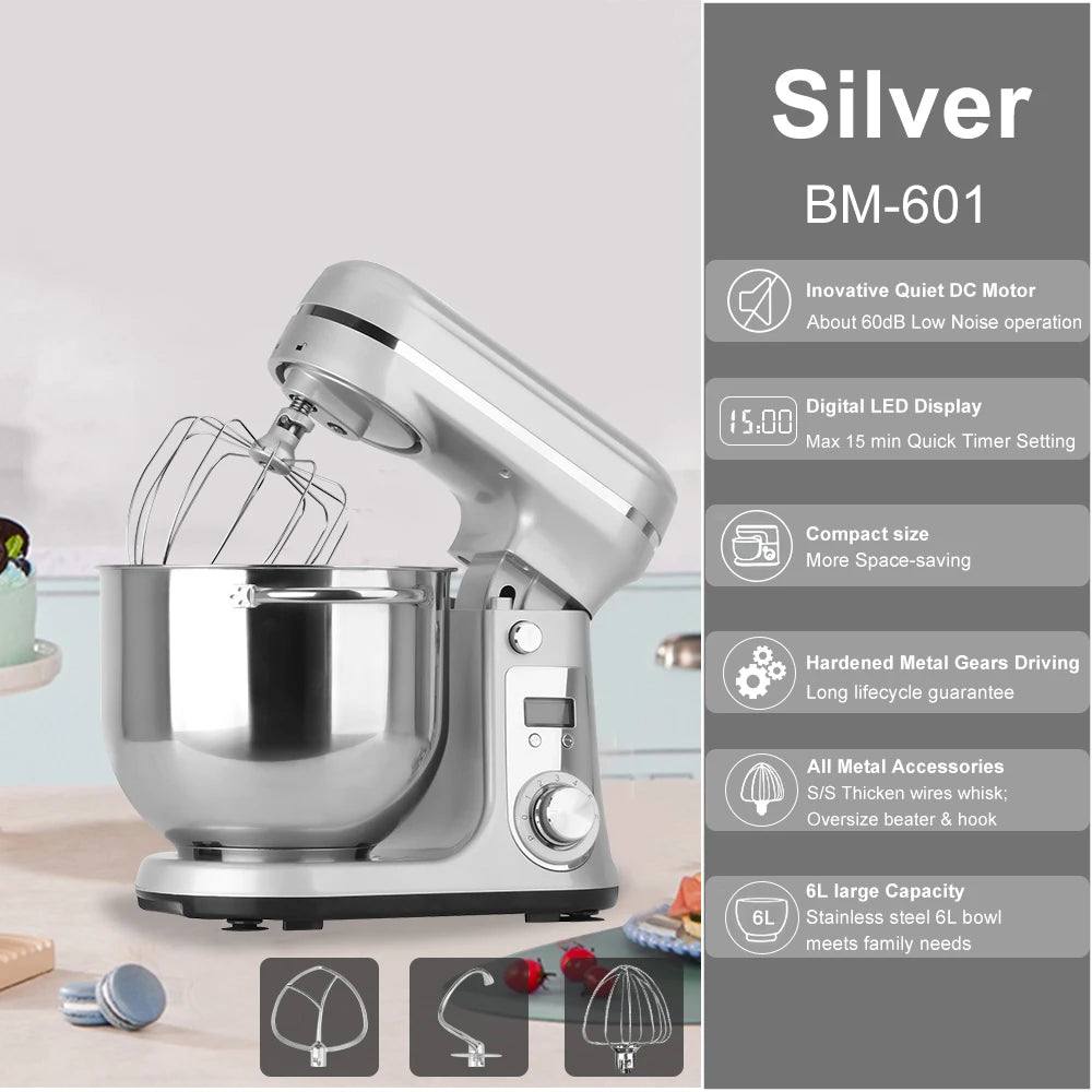 Quiet Motor Stand Mixer Dough Kneader