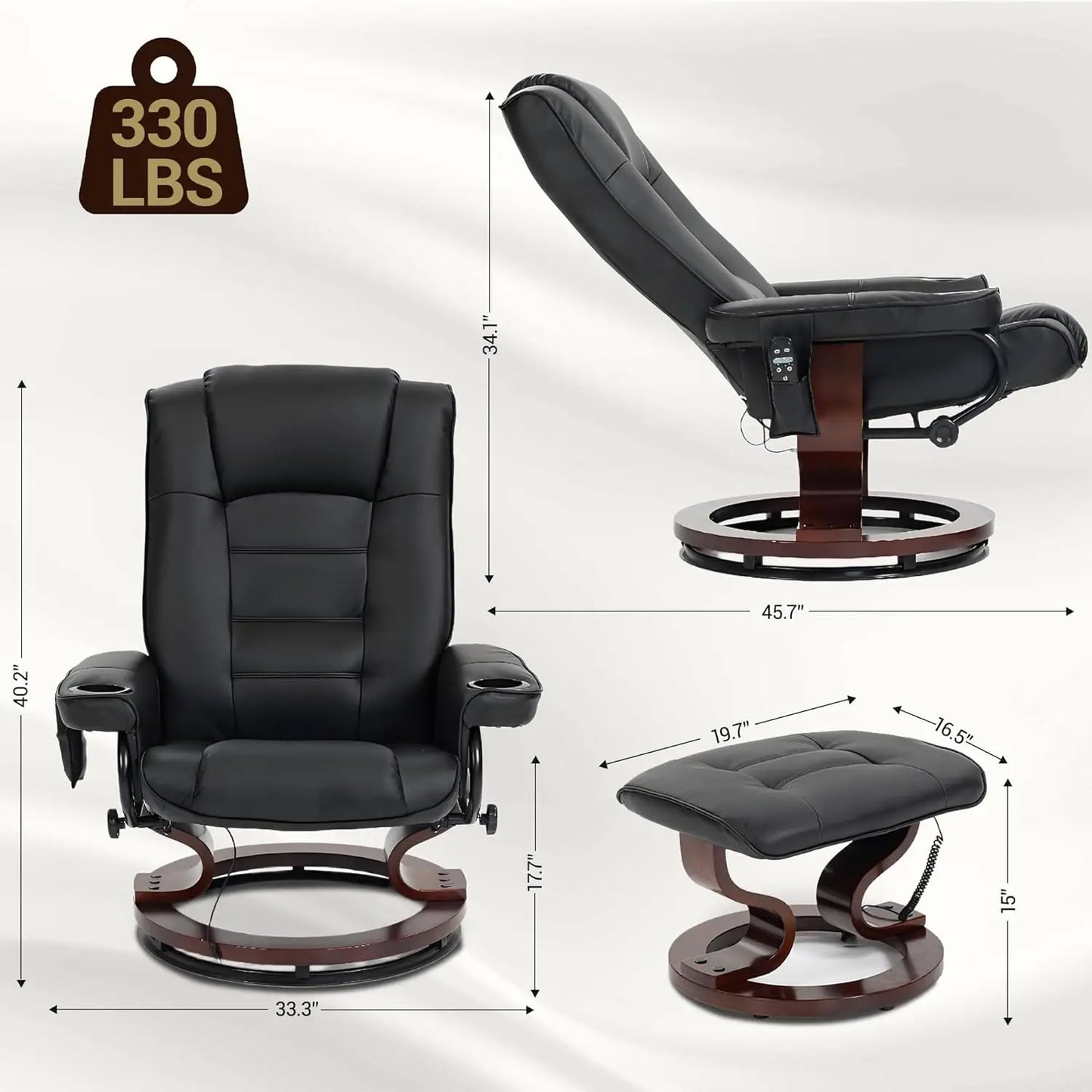 Recliner Chair with Ottoman