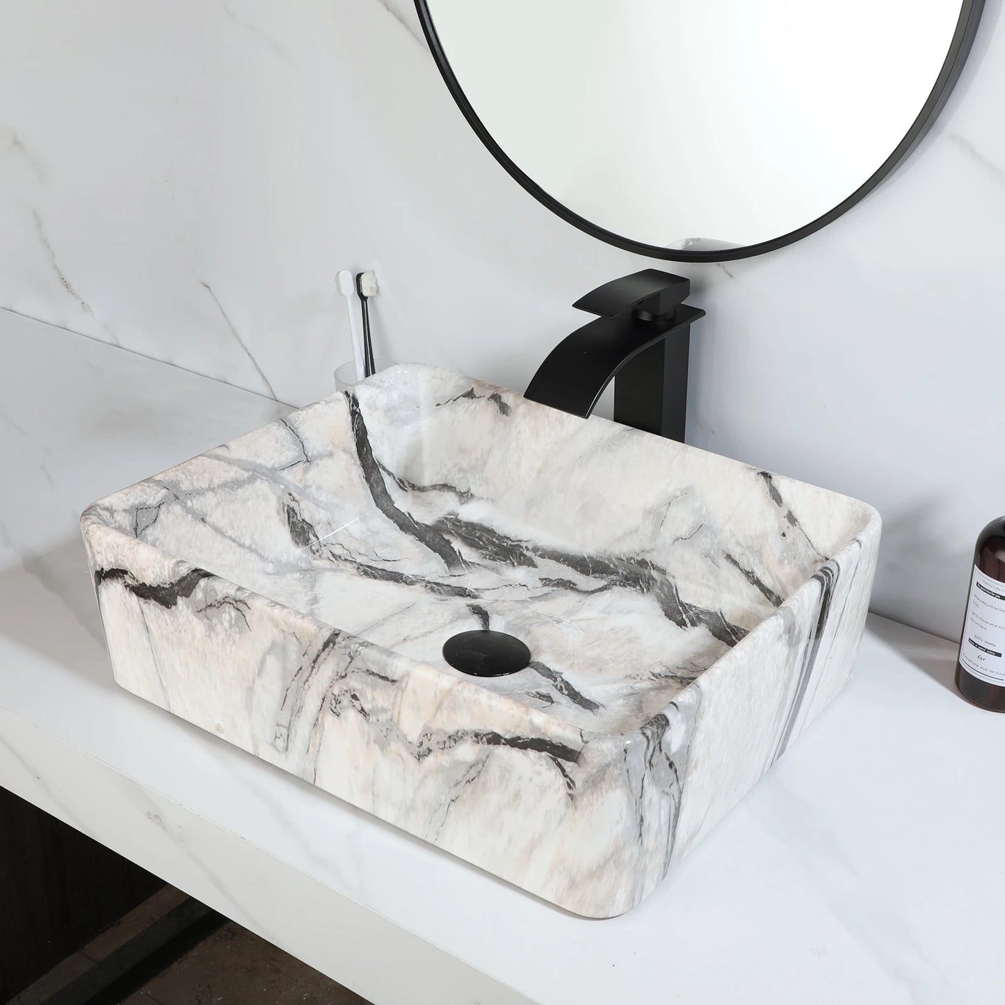 Vessel Sink Ceramic Vessel Sink with Faucet Combo