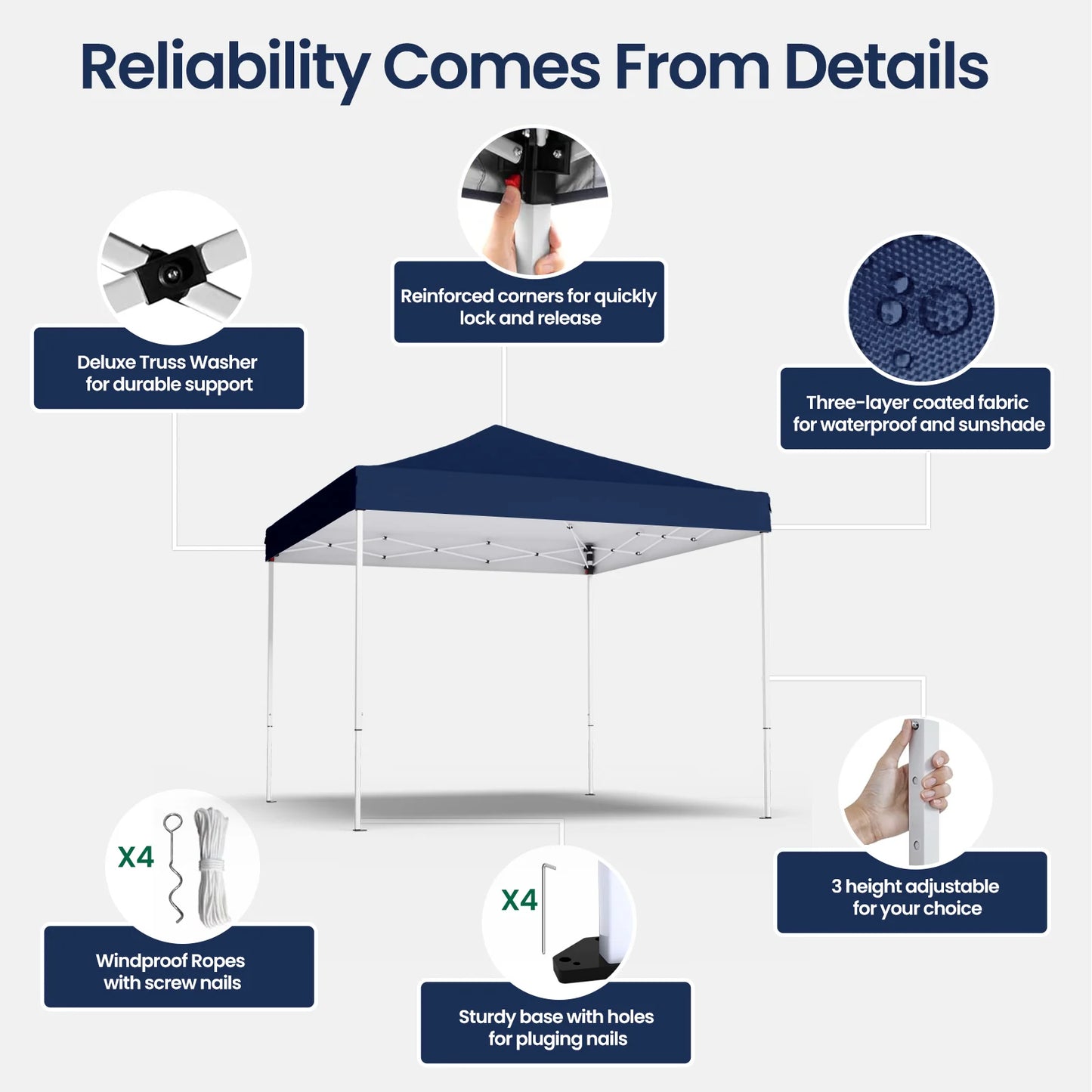 Easy to Set Up Canopy Tent - Instant Shade Tent