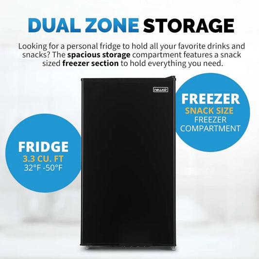 Compact Mini Fridge with Chiller Compartment