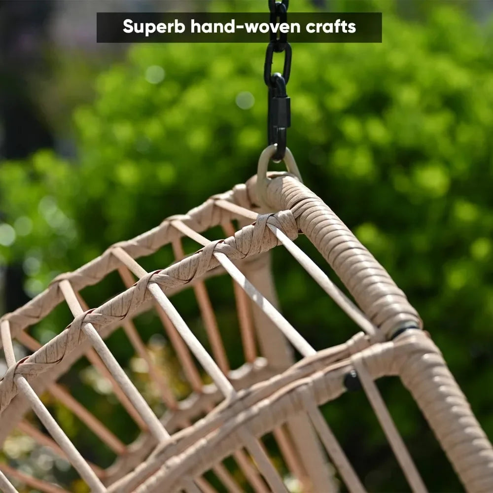 Hanging Egg Chair with Stand for Indoor or Outdoor