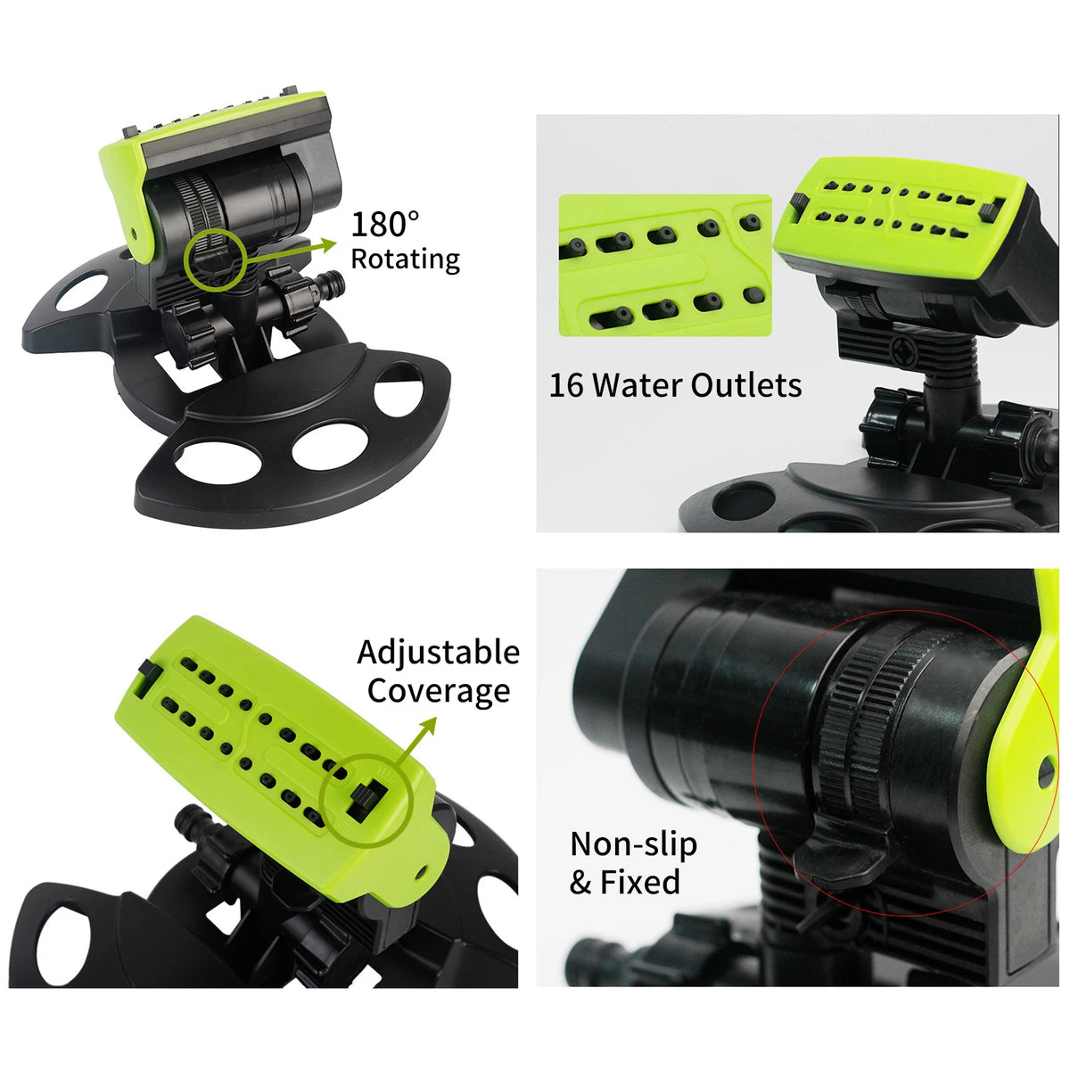 180° Rotating Garden Lawn Sprinkler Irrigation Watering Sprayer System