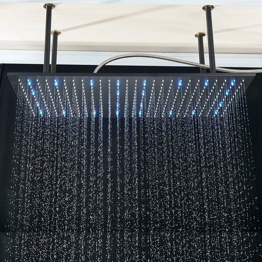 LED Bathroom Shower Rainfall Faucet System Set
