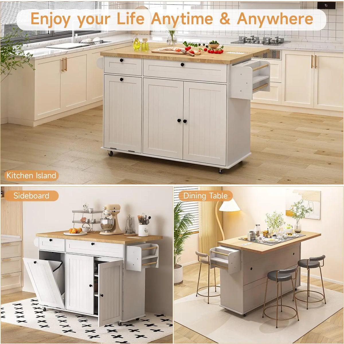 Kitchen Island Table Drop Leaf Home Carts