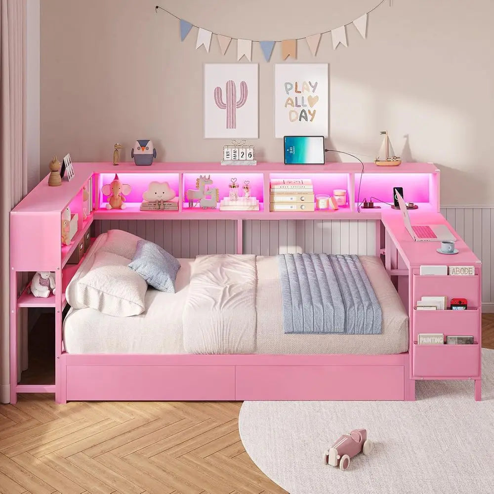 Twin Bed with Desk