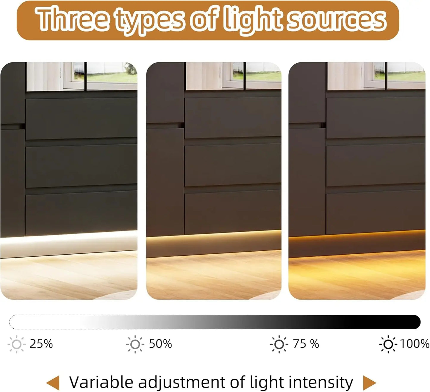 Wardrobe Closet with Led Light & Mirror,