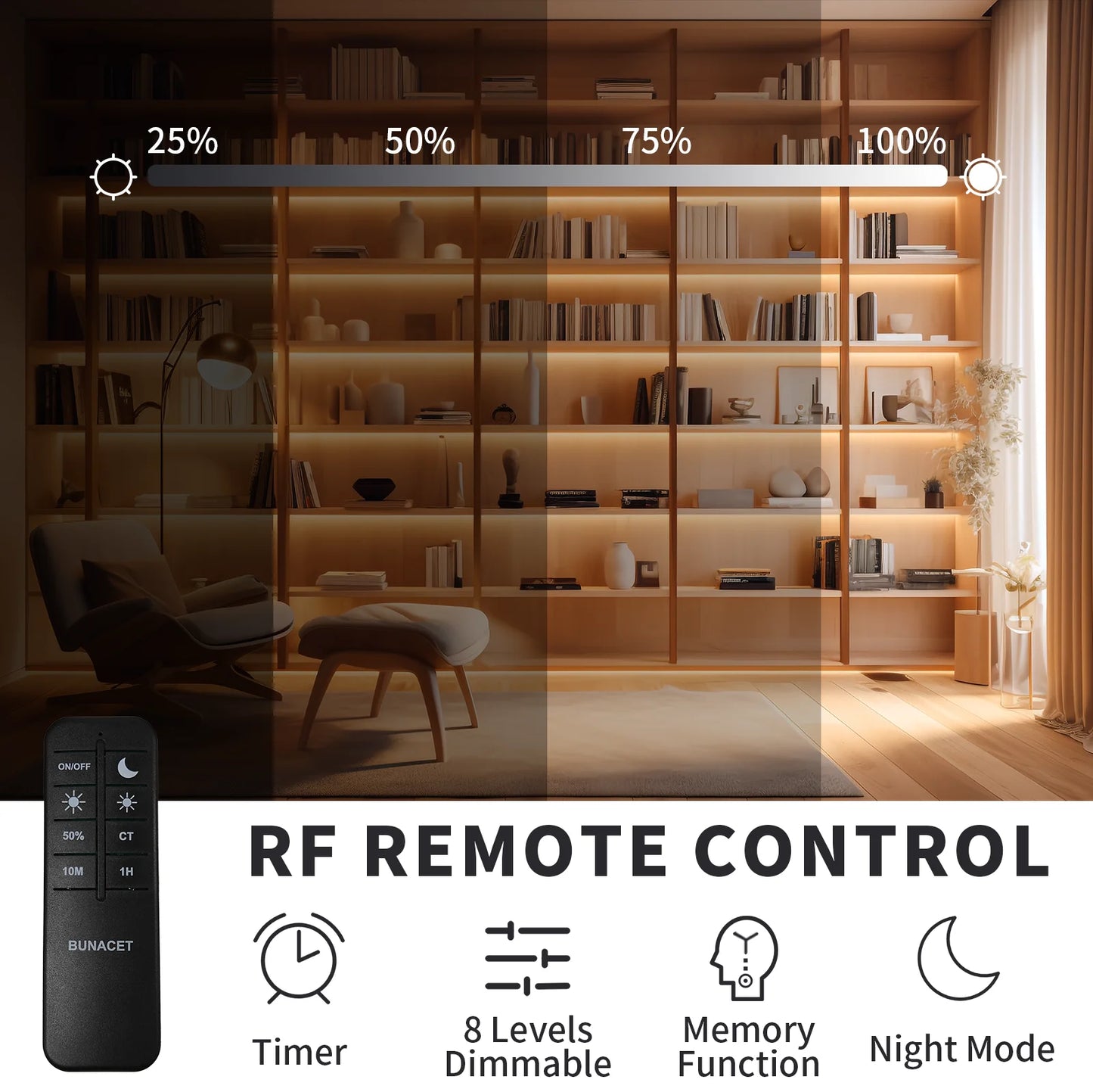 COB LED Strip Light with RF Remote