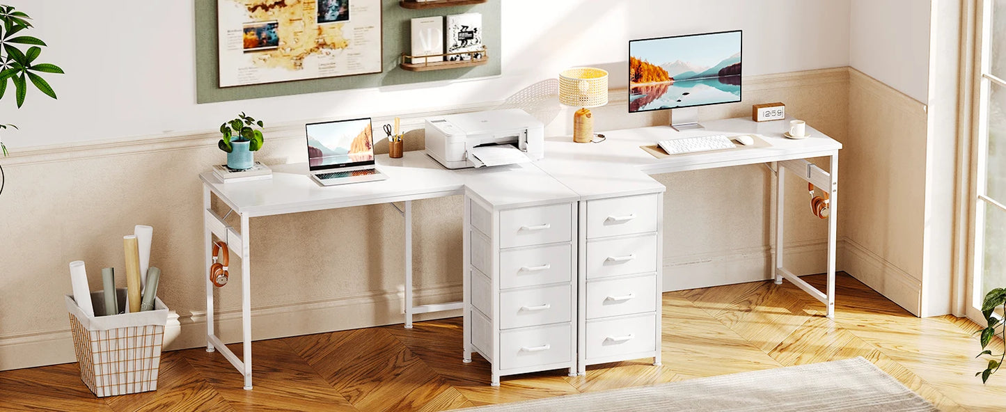 L Shaped Reversible Study Desk