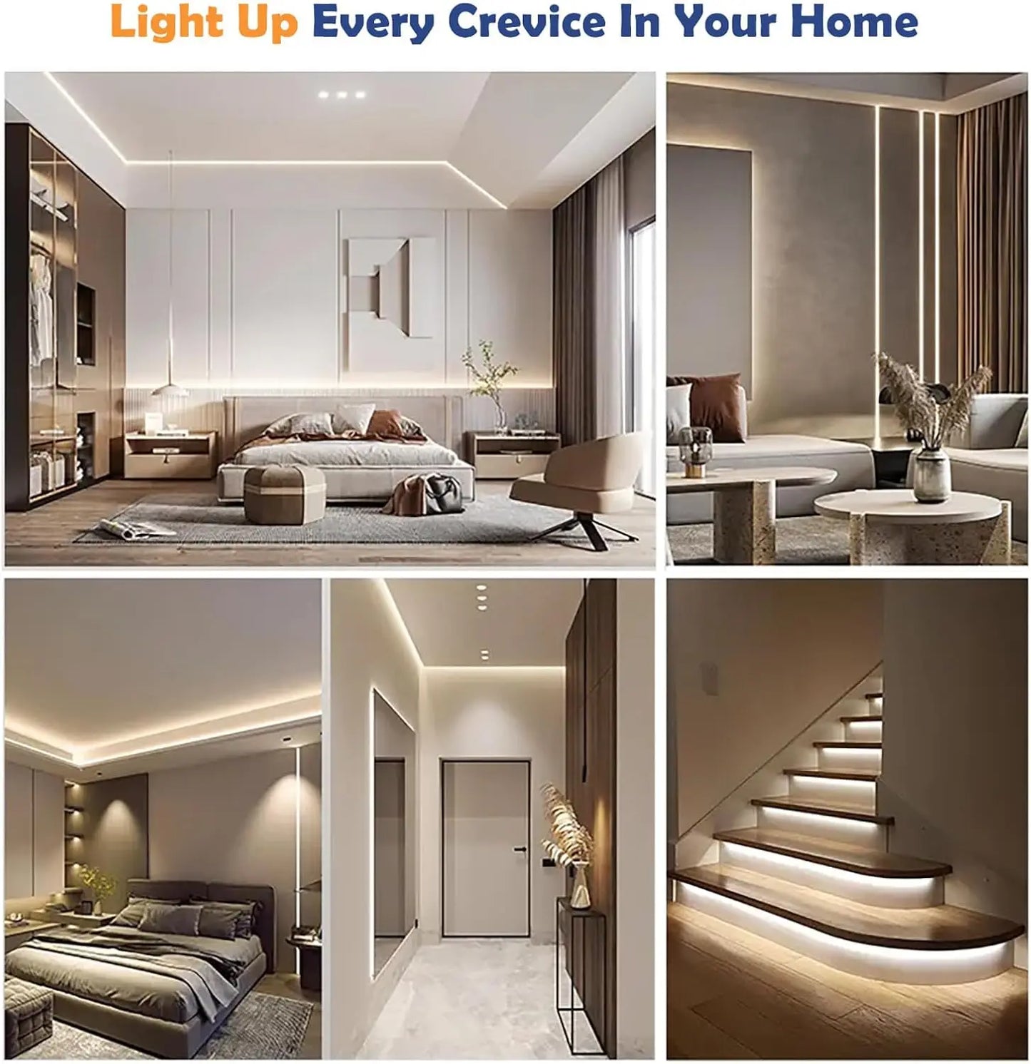 Listed LED Strip Light Dimmable with RF Remote