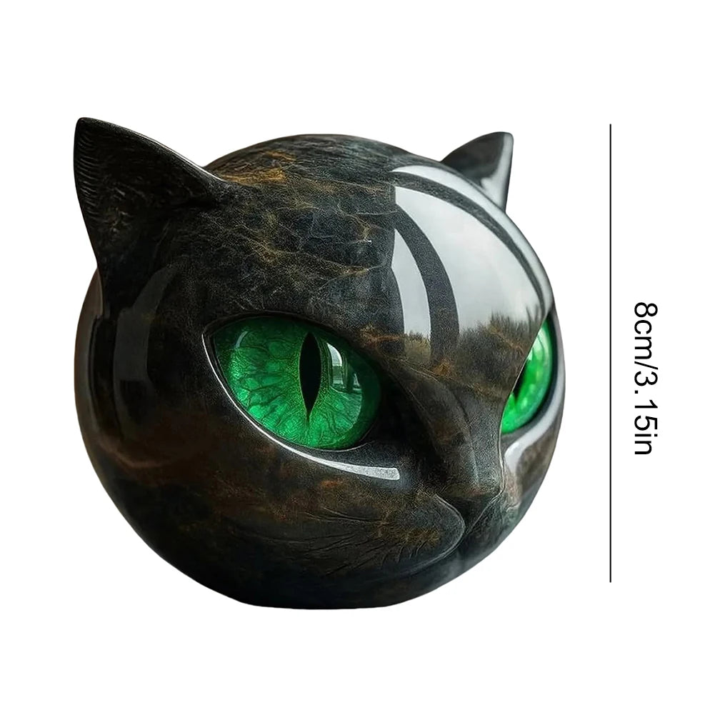 Luxury Healing Stone Sculpture of a Black Cat