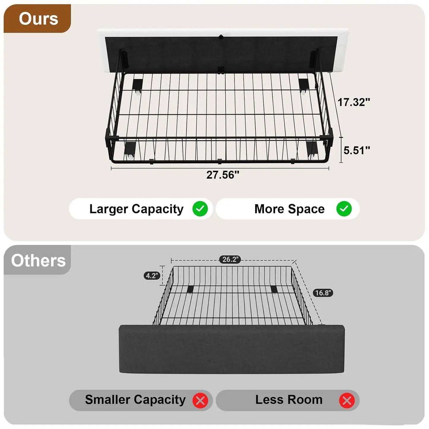 Metal Bed Frame with Adjustable Headboard Built-in Charging