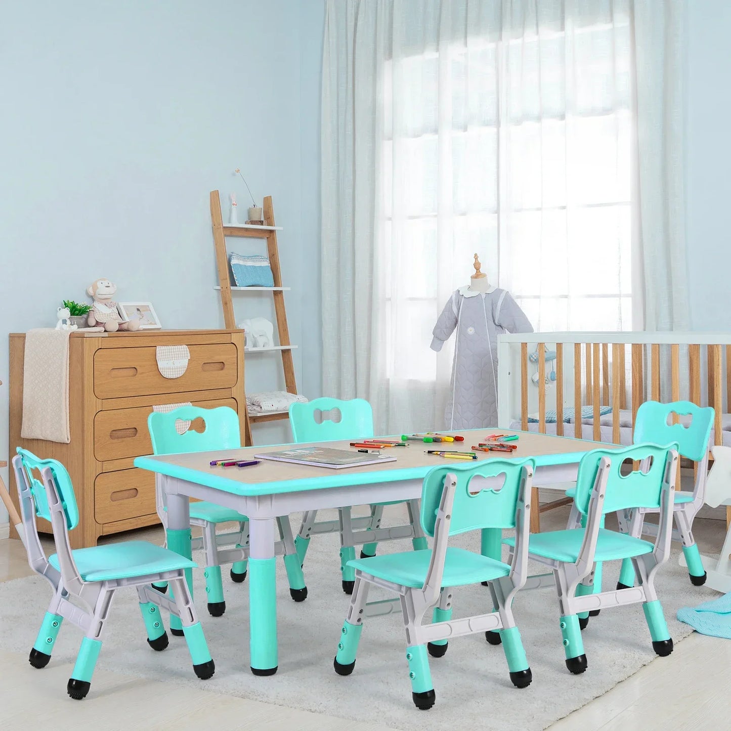 Rectangle Table and Chairs Set