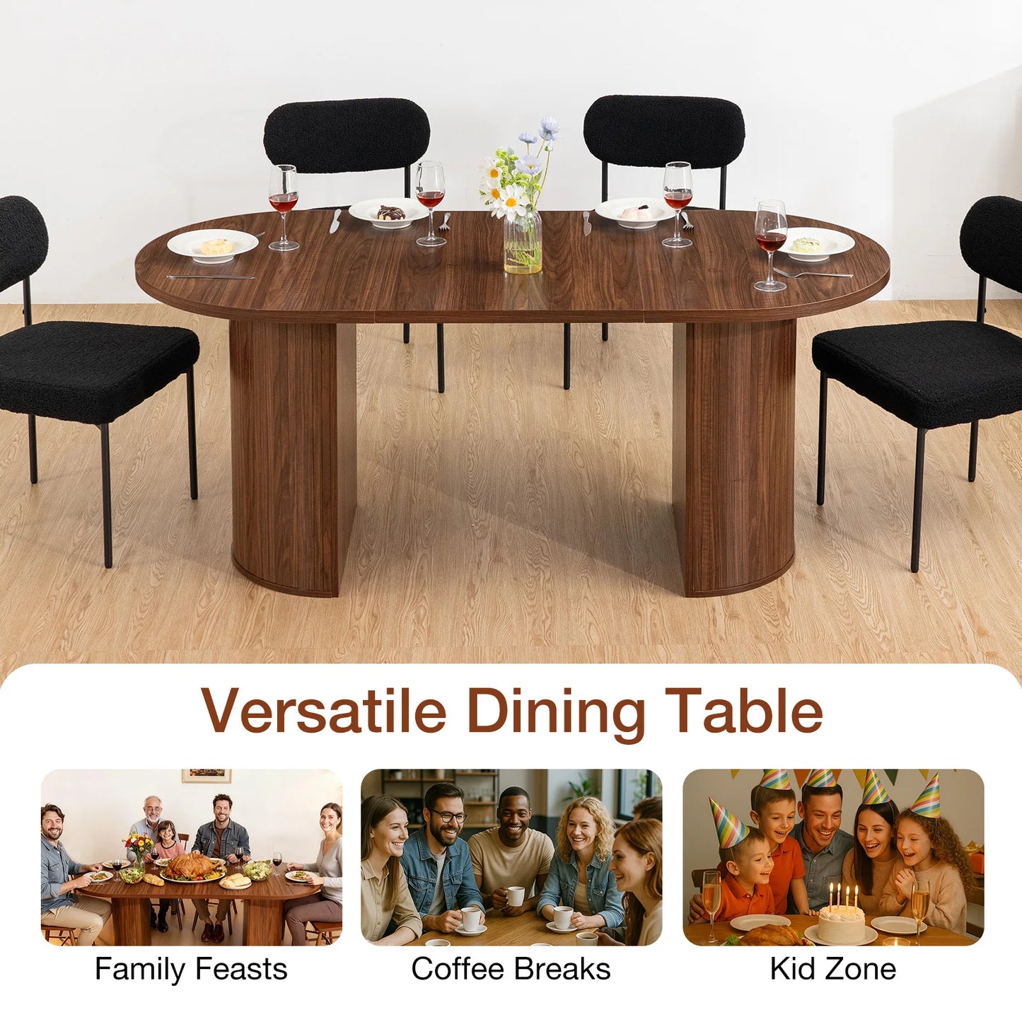 Oval Dining Table for 6-8 Person