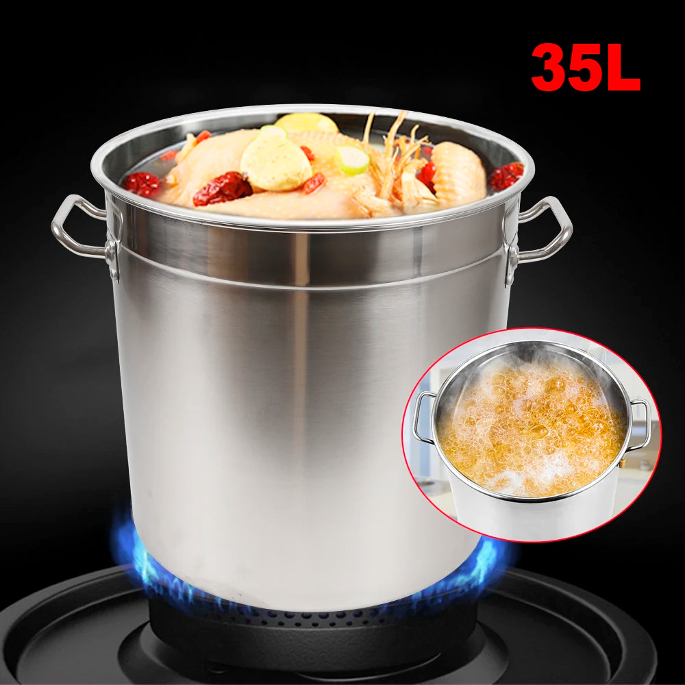 Large Capacity Multipurpose Thickened Stainless Steel Cooking Pot