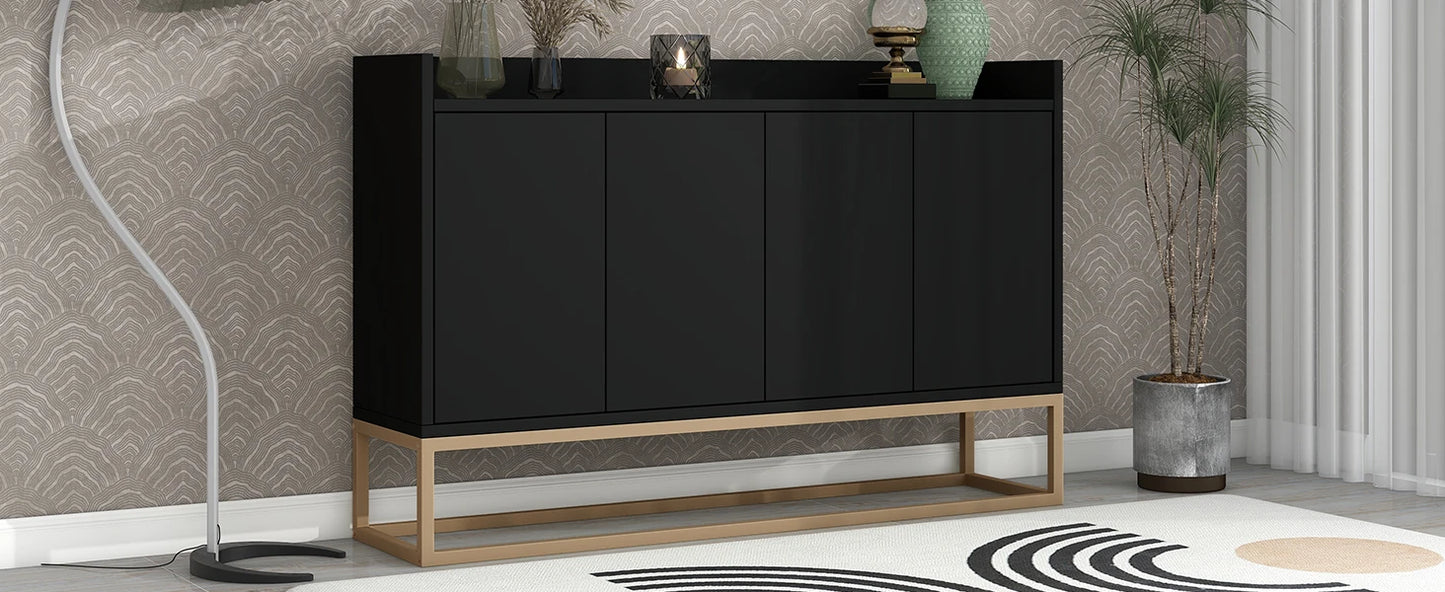 Multifunctional Storage Cabinet With 4 Doors Sideboard