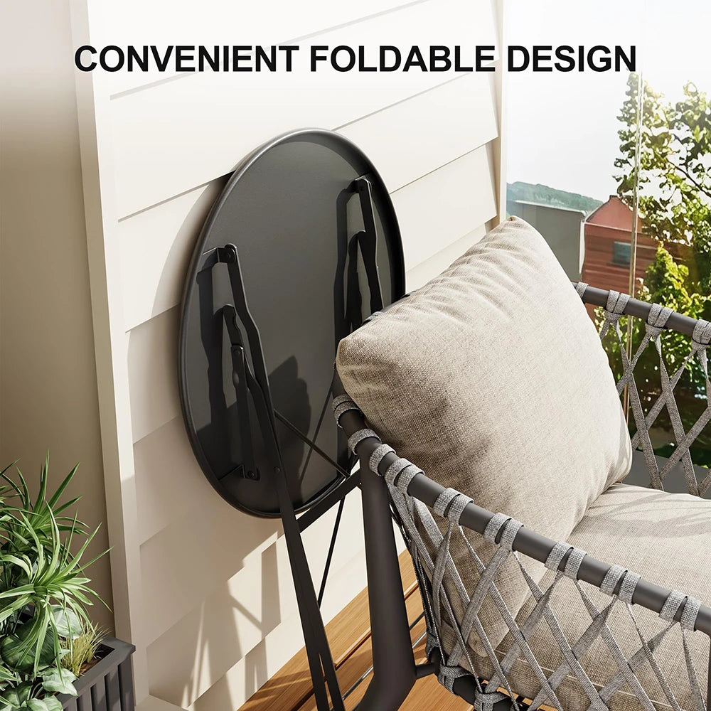 Folding Patio Chair Set With Table